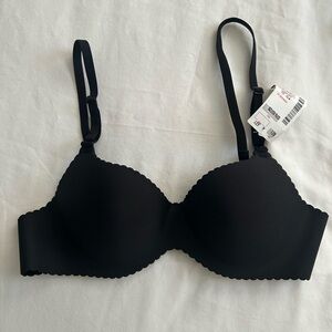 Black Scalloped Bra